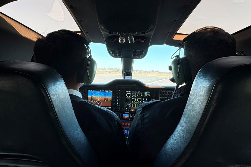 El despegue permitió vivir una experiencia desde la mirada de un piloto.