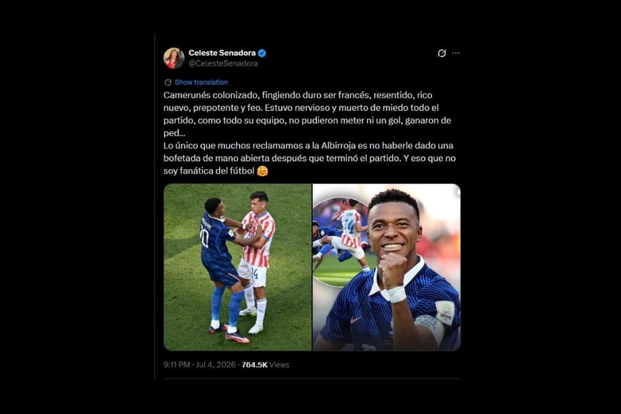 Kylian Mbappé respondió públicamente a los mensajes publicados por la senadora paraguaya Celeste Amarilla.