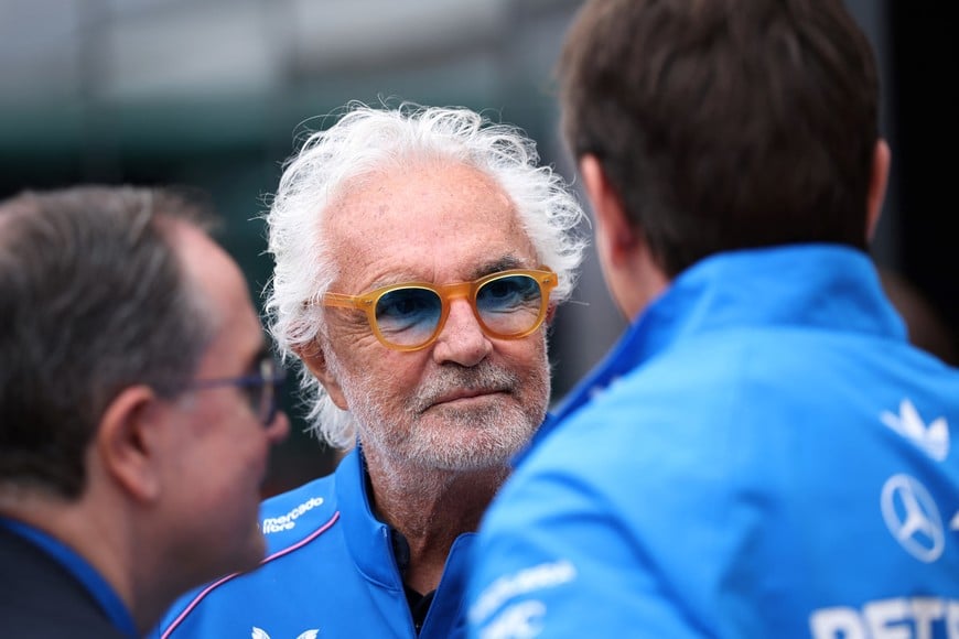 Formula One F1 - British Grand Prix - Silverstone Circuit, Silverstone, Britain - July 5, 2026
Alpine team principal Flavio Briatore with Mercedes team principal Toto Wolff ahead of the race REUTERS/Andrew Boyers