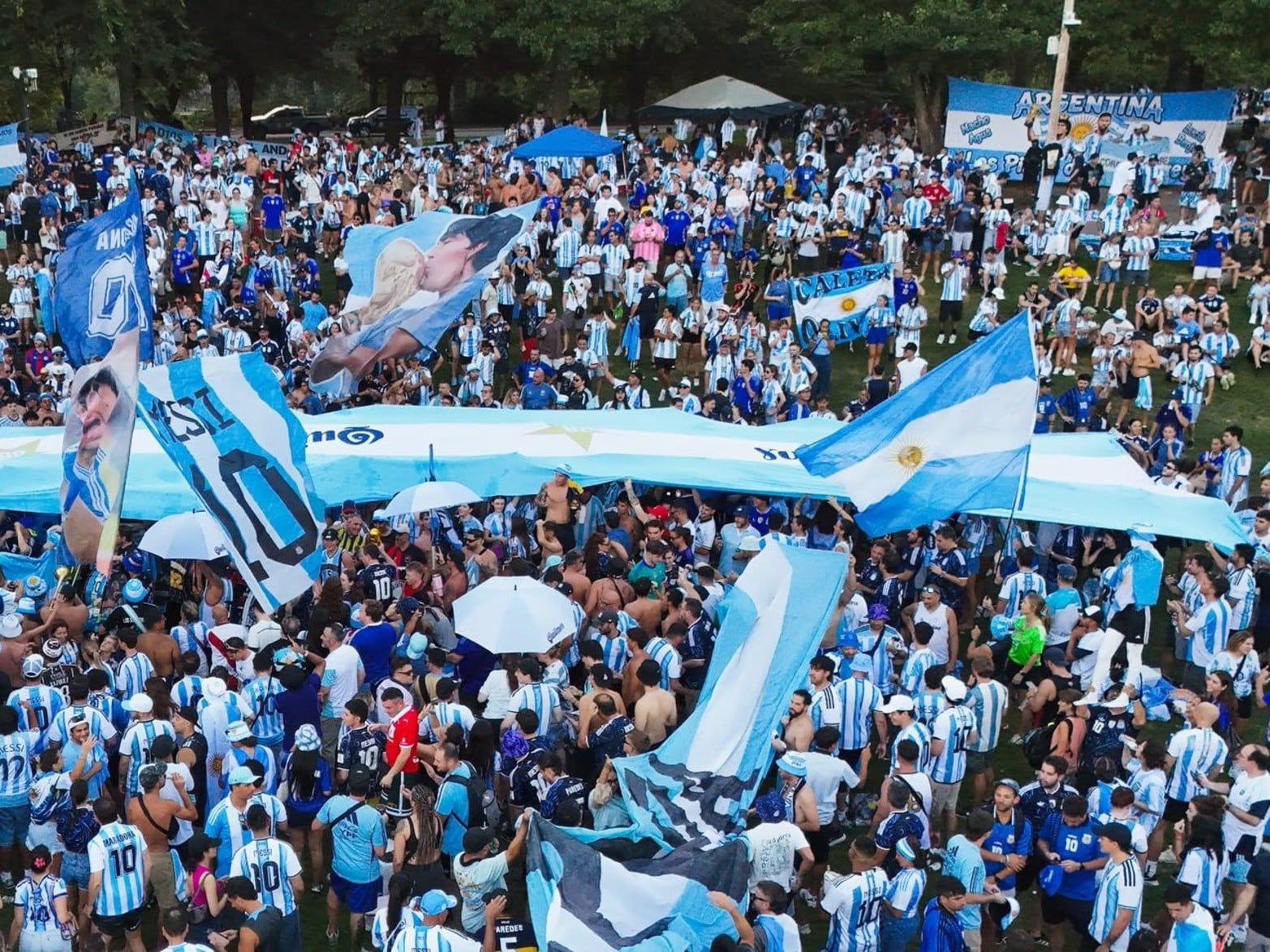Banderazo argentino en Atlanta.