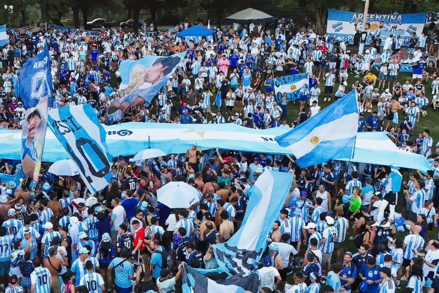 Banderazo argentino en Atlanta.