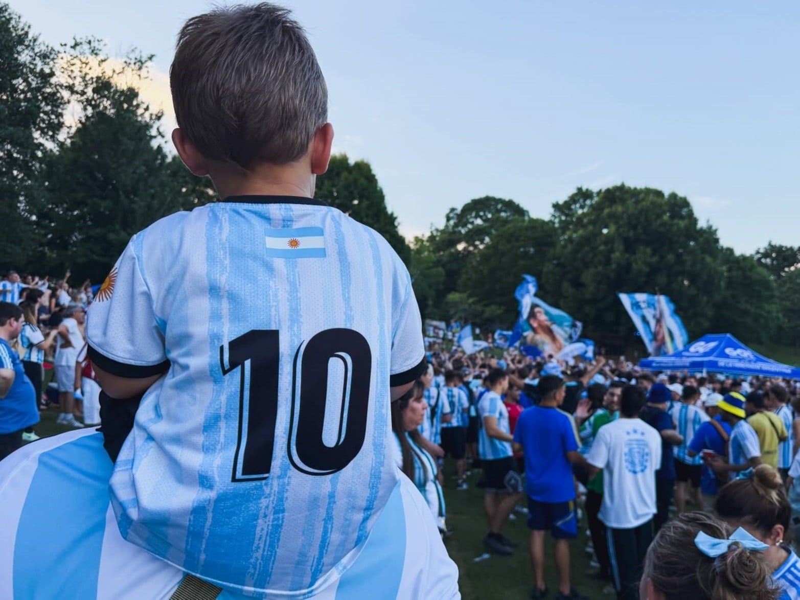 Banderazo argentino en Atlanta.