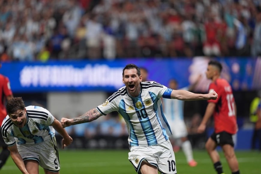 GOL DE MESSI PARA EMPATAR CONTRA EGIPTO. Foto: Fernando Nicola