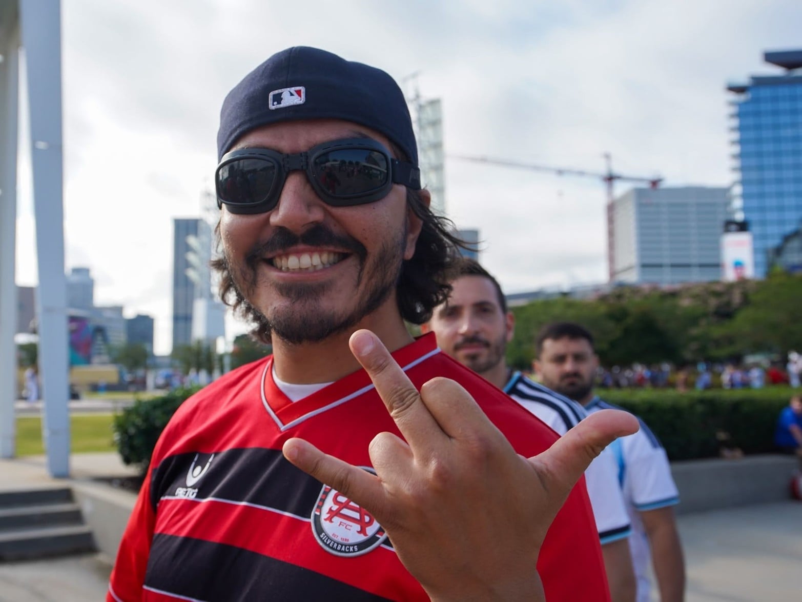 Hinchas de Argentina llegan al estadio de Atlanta para alentar a la selección