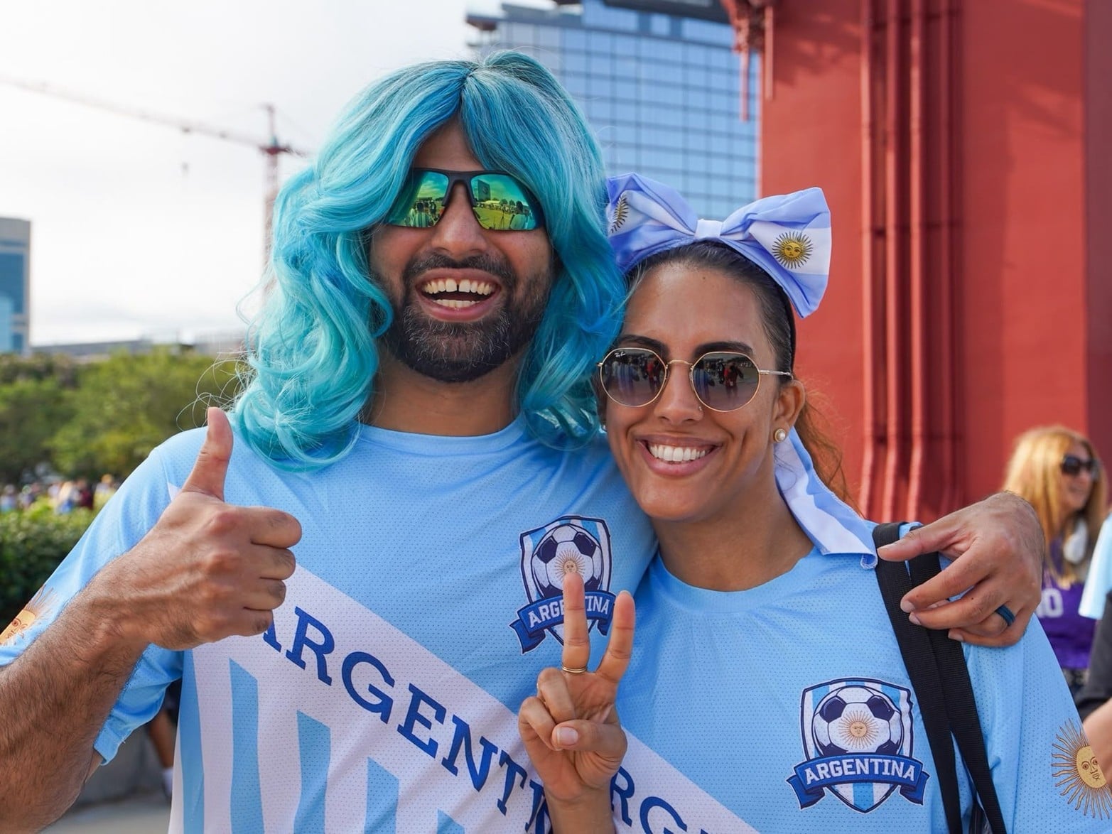 Hinchas de Argentina llegan al estadio de Atlanta para alentar a la selección