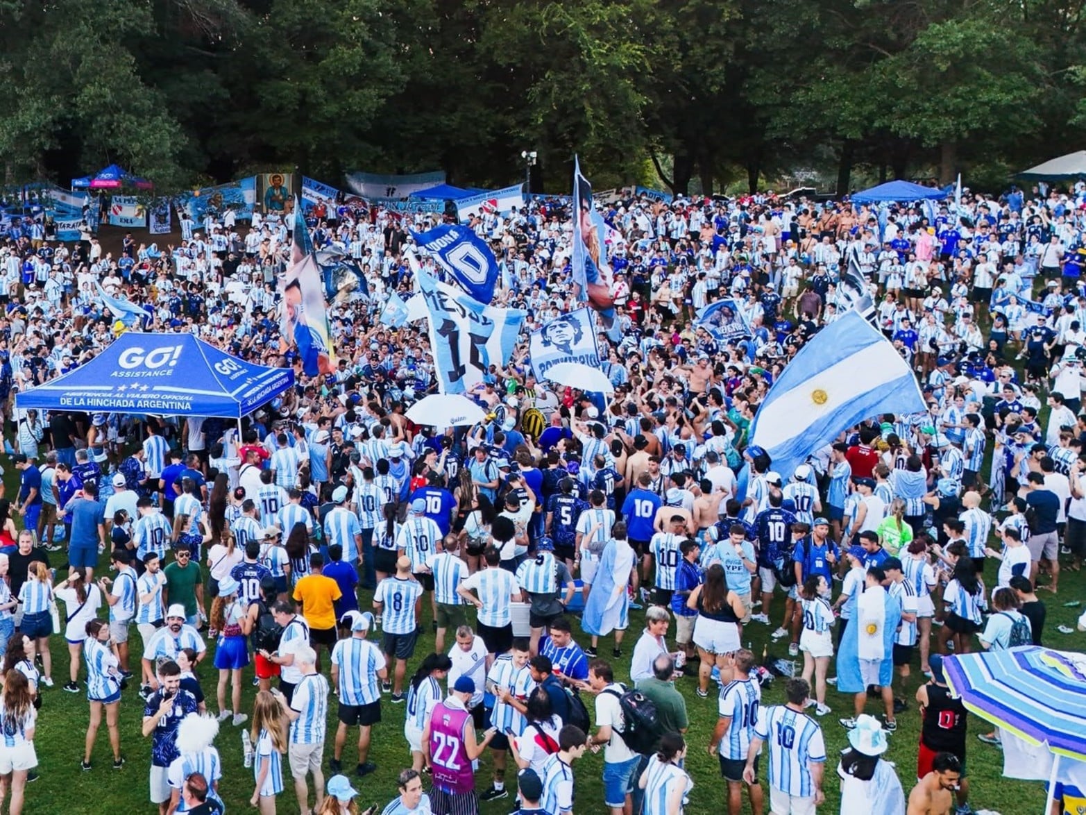 Banderazo argentino en Atlanta.