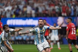 GOL DE MESSI PARA EMPATAR CONTRA EGIPTO. Foto: Fernando Nicola