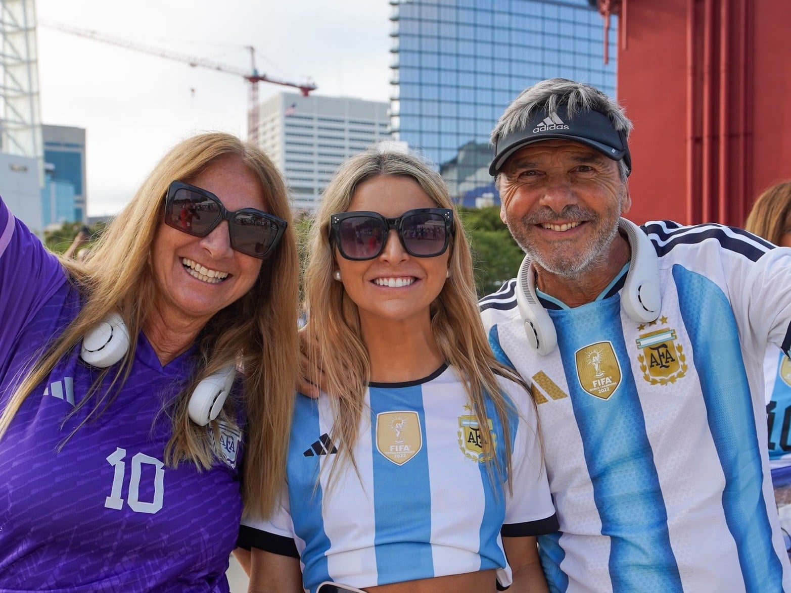 Hinchas de Argentina llegan al estadio de Atlanta para alentar a la selección