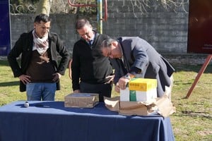 El acto fue encabezado por el ministro de Obras Públicas, Lisandro Enrico