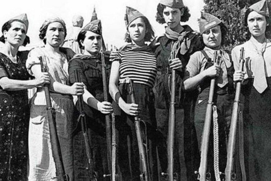 Voluntarias santafesinas en la contienda española.