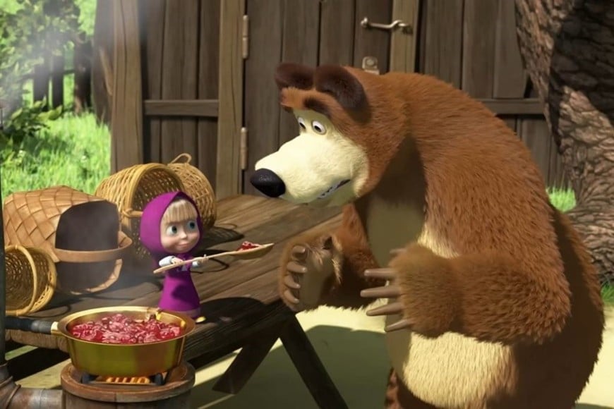 Dibujo animado “Masha y el Oso”, creado por el estudio ruso Animaccord sobre un cuento folclórico, éxito viral en Internet renovado por Netflix