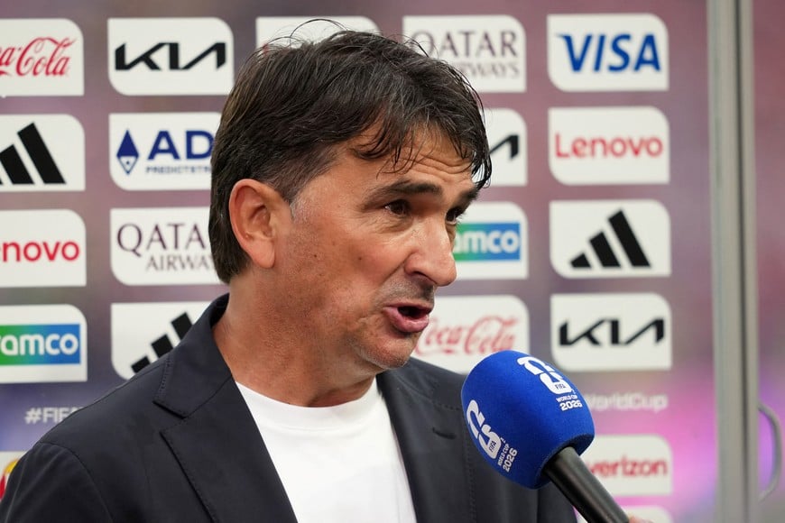 Soccer Football - FIFA World Cup 2026 - Group L - Croatia v Ghana - Philadelphia Stadium, Philadelphia, Pennsylvania, U.S. - June 27, 2026
Croatia coach Zlatko Dalic being interviewed after the match IMAGN IMAGES via Reuters/James Lang