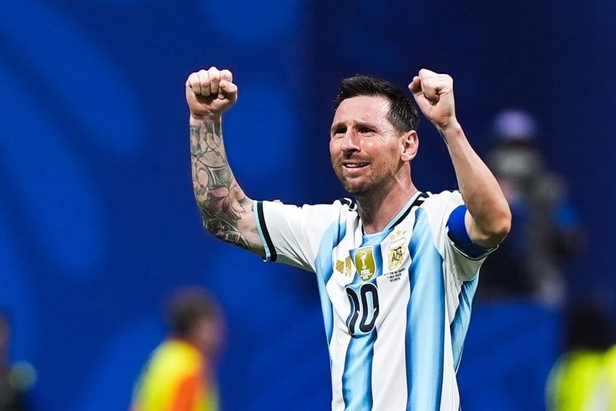Lionel Messi y sus lágrimas, una imagen de desahogo y amor que pocas veces se vio de manera tan elocuente de un hombre que a los 39 años da todo.