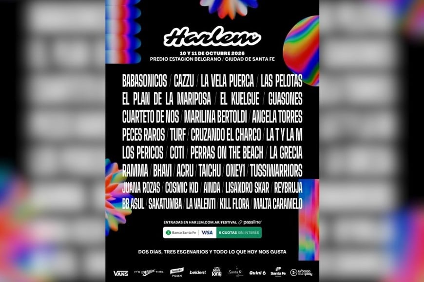 El festival santafesino presenta una grilla de primer nivel.