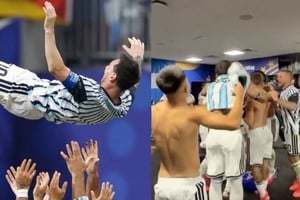 Las imágenes del vestuario argentino después del triunfo ante Egipto.