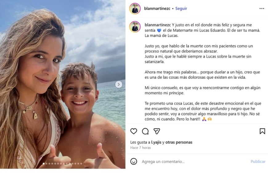 El doloroso mensaje de Blanca.