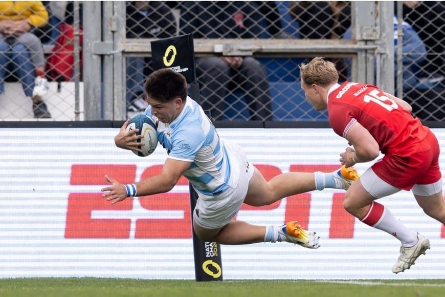 Justo Piccardo volvió a ser determinante y apoyó un try clave para encaminar el triunfo de Los Pumas ante Gales.