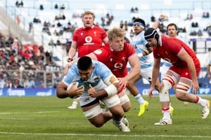 Joaquín Oviedo apoyó dos tries y lideró el ataque argentino en el triunfo sobre el conjunto galés.