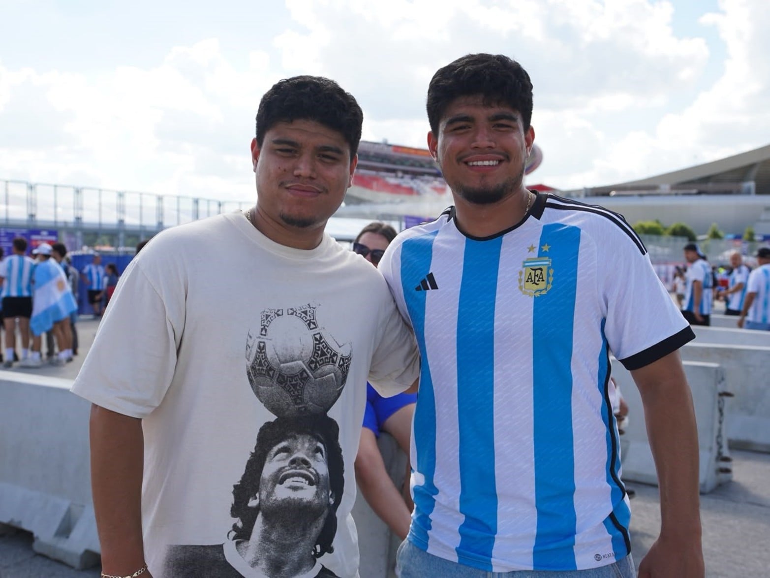 Fiebre argentina en Kansas, en la previa ante Suiza.  Foto: Fernando Nicola
