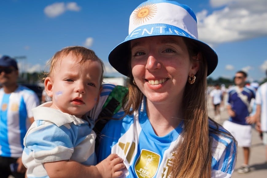 Fiebre argentina en Kansas, en la previa ante Suiza. Foto: Fernando Nicola