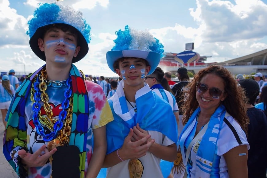 Fiebre argentina en Kansas, en la previa ante Suiza. Foto: Fernando Nicola