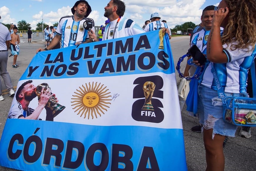 Fiebre argentina en Kansas, en la previa ante Suiza. Foto: Fernando Nicola