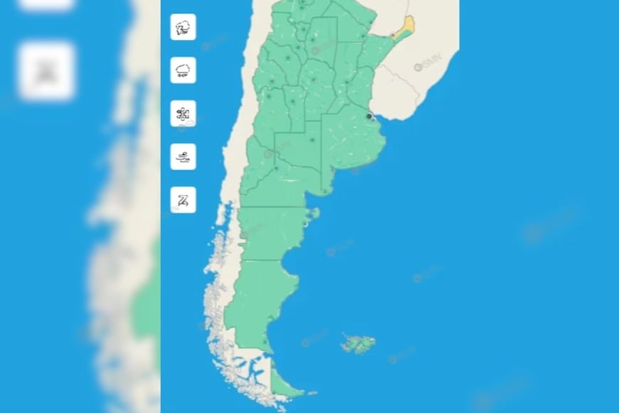 Misiones, bajo alerta por tormentas fuertes.