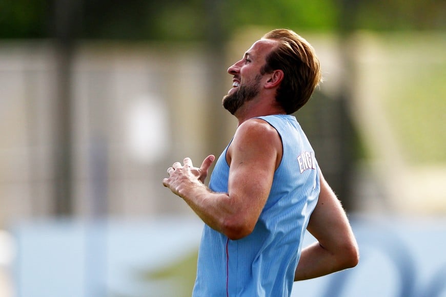 Soccer Football - FIFA World Cup 2026 - England Training - Inter Miami CF Training Facility, Fort Lauderdale, Florida, U.S. - July 10, 2026
England's Harry Kane during training REUTERS/Marco Bello