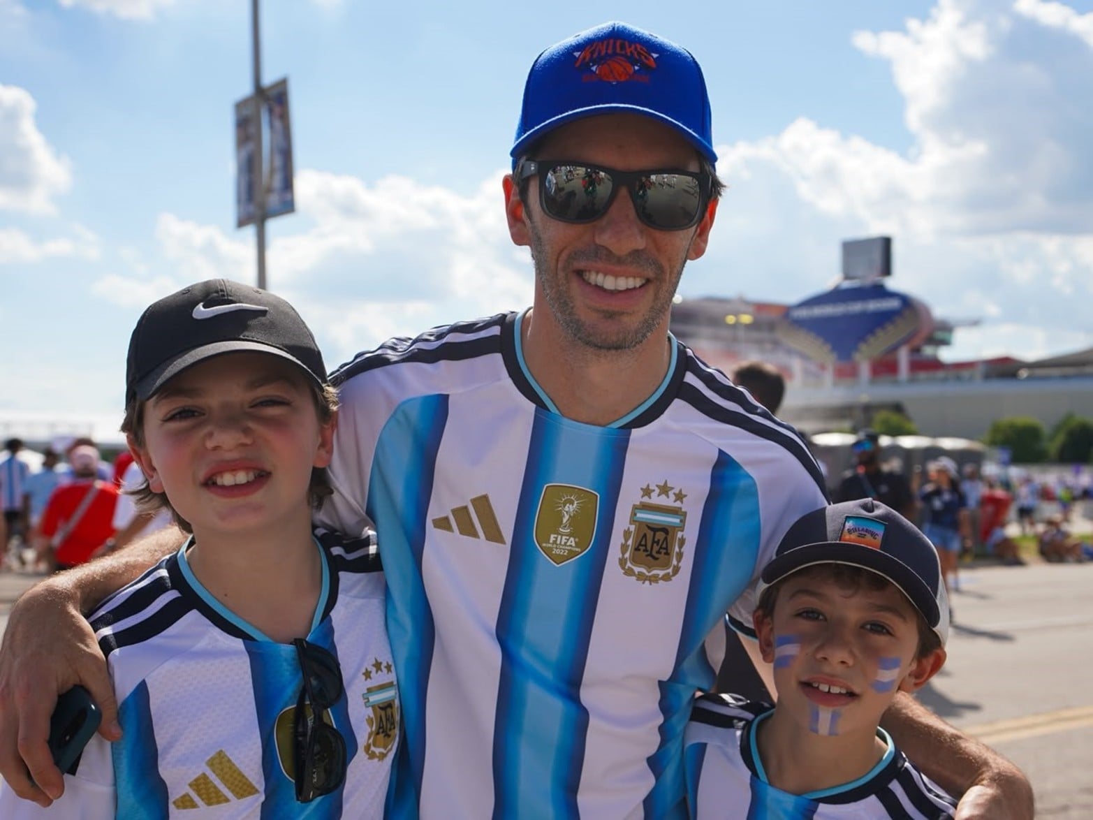 Fiebre argentina en Kansas, en la previa ante Suiza.  Foto: Fernando Nicola