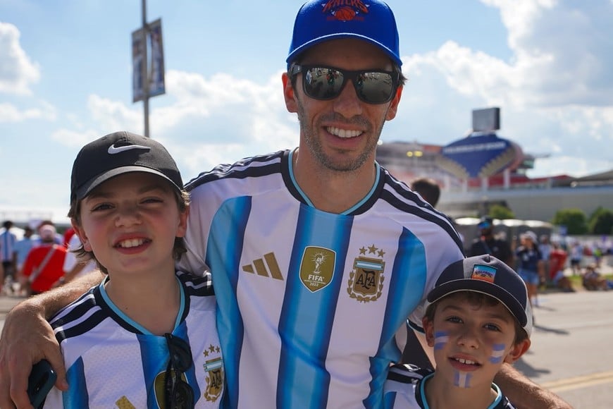 Fiebre argentina en Kansas, en la previa ante Suiza. Foto: Fernando Nicola