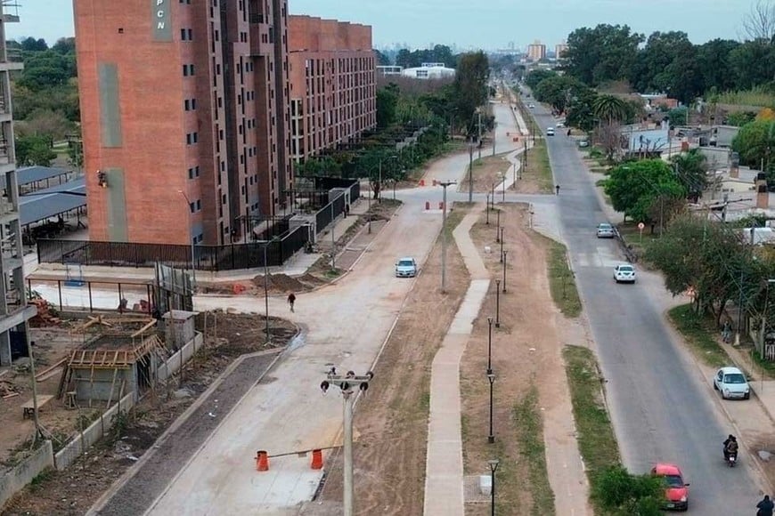 Peñaloza se transforma con la finalización de la avenida y cantero.