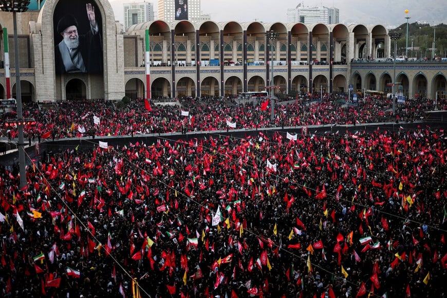 People gather on the day of a public farewell ceremony to pay their respects to late Supreme Leader Ayatollah Ali Khamenei, who was killed on February 28 in Israeli and U.S. airstrikes, at the Imam Khomeini Grand Mosalla, in Tehran, Iran July 5, 2026. REUTERS/Mohammed Salem
Foreign media in Iran operate under guidelines set by the Ministry of Culture and Islamic Guidance, which regulates press activity and permissions
ISRAEL OUT. NO COMMERCIAL OR EDITORIAL SALES IN ISRAEL. NO ACCESS FOR ISRAELI MEDIA. NO USE BBC PERSIAN. NO USE VOA PERSIAN. NO USE MANOTO. NO USE IRAN INTERNATIONAL. NO USE RADIO FARDA. DIGITAL: NO USE BBC PERSIAN. NO USE VOA PERSIAN. NO USE MANOTO. NO USE IRAN INTERNATIONAL. NO USE RADIO FARDA.