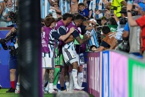 Lautaro Martínez puso el 3-1 de la selección Argentina ante Suiza. Foto: Fernando Nicola