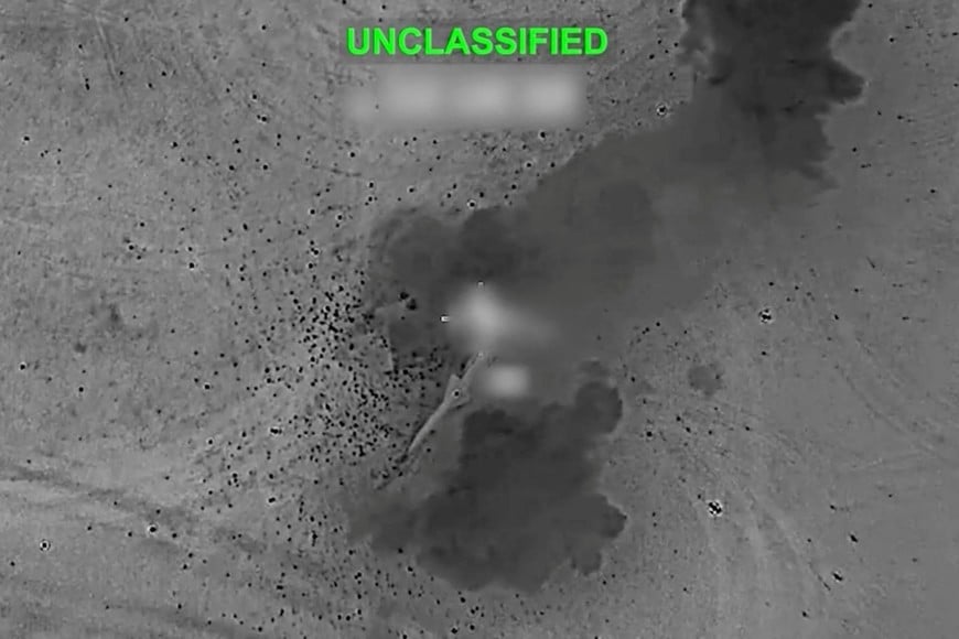 Smoke rises at an unknown location, following what U.S. Central Command (CENTCOM) said were strikes on Iranian military targets, in this screen grab taken from a handout video released on July 11, 2026. U.S. Central Command/Handout via REUTERS THIS IMAGE HAS BEEN SUPPLIED BY A THIRD PARTY. MANDATORY CREDIT. OVERLAY AND VIDEO MASKED AT SOURCE.
VERIFICATION:
- Location and date could not be verified.
- No earlier version of the video found posted online before Saturday (July 11).