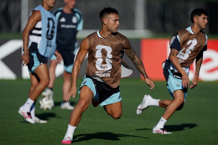 Soccer Football - FIFA World Cup 2026 - Argentina Training - Sporting KC Training Centre, Kansas City, Kansas, U.S. - July 12, 2026
Argentina's Lautaro Martinez during training IMAGN IMAGES via Reuters/Jay Biggerstaff