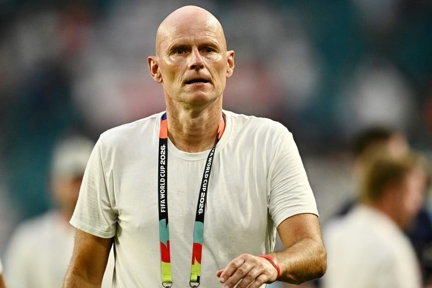 Soccer Football - FIFA World Cup 2026 - Quarter Final - Norway v England - Miami Stadium, Miami Gardens, Florida, U.S. - July 11, 2026
Norway coach Stale Solbakken looks dejected after the match as Norway are eliminated from the World Cup REUTERS/Dylan Martinez
