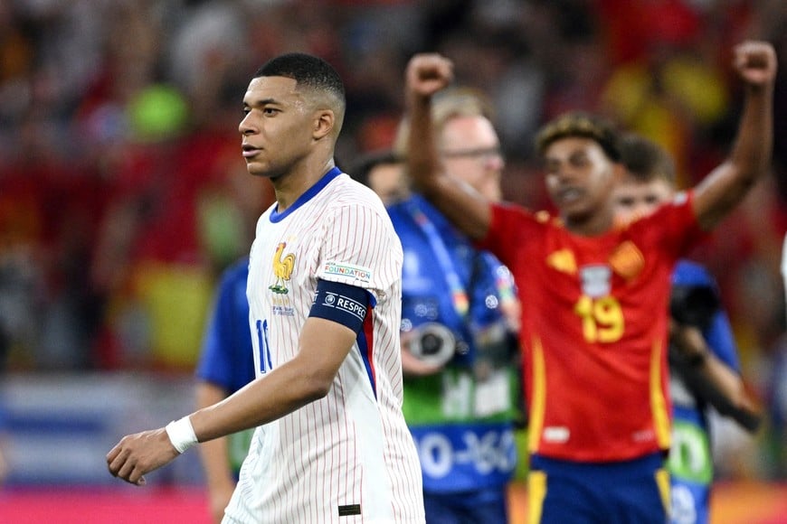 Soccer Football - Euro 2024 - Semi Final - Spain v France - Munich Football Arena, Munich, Germany - July 9, 2024 
France's Kylian Mbappe looks dejected after the match REUTERS/Annegret Hilse