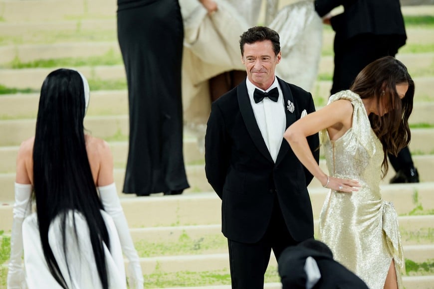 Hugh Jackman poses during the Met Gala, an annual fundraising gala held for the benefit of the Metropolitan Museum of Art's Costume Institute with this year's theme 'Costume Art' in New York City, New York, U.S., May 4, 2026. REUTERS/Brendan Mcdermid