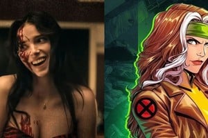 La actriz en la película que la consagró como “scream queen”, y la imagen más recordada del personaje de Marvel (la de los 90). Fotos: Gentileza Focus Features / Marvel