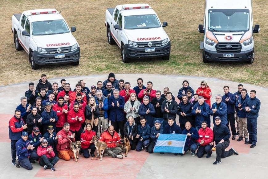 La misión internacional de la brigada USAR (búsqueda y rescate urbano) de Santa Fe concluyó este fin de semana. Foto: Gentileza
