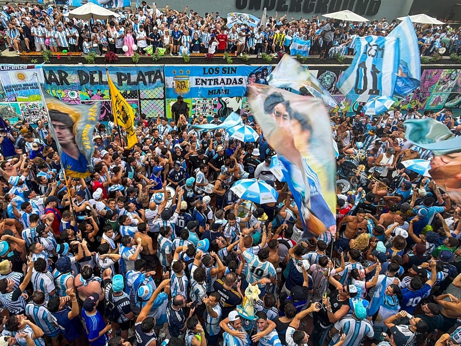 Banderazo argentino en Atlanta.
