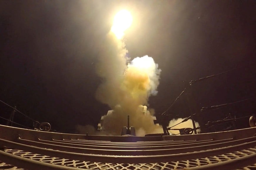 A projectile is fired during what the U.S. Central Command (CENTCOM) said were strikes on Iran, in this screen grab taken from a handout video released on July 12, 2026. U.S. Central Command/Handout via REUTERS THIS IMAGE HAS BEEN SUPPLIED BY A THIRD PARTY. MANDATORY CREDIT.
VERIFICATION:
- Reuters was not able to independently verify the location and the date when the video was filmed.
- No earlier version of the video found posted online before July 12.