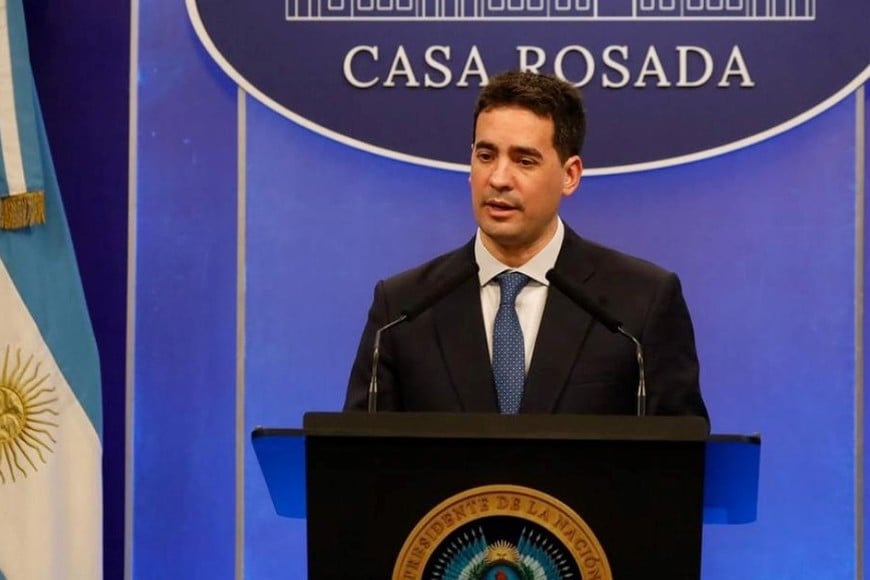 Adrián Ravier este martes durante la conferencia. Crédito: Presidencia