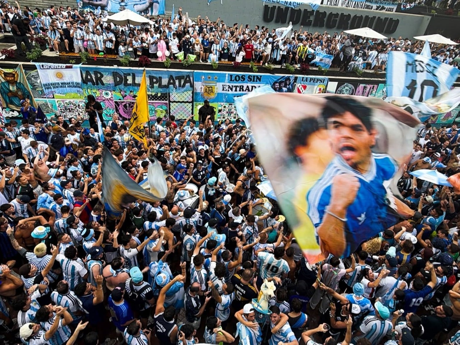 Banderazo argentino en Atlanta.