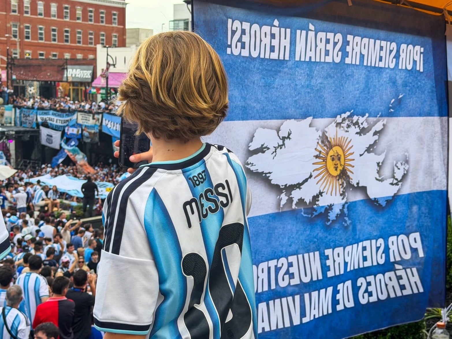 Banderazo argentino en Atlanta.