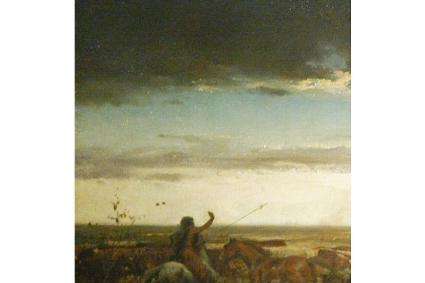 El cielo oscuro, profundamente simbólico. Foto: Museo Nacional de Bellas Artes
