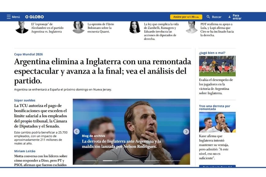 La portada de O'Globo.