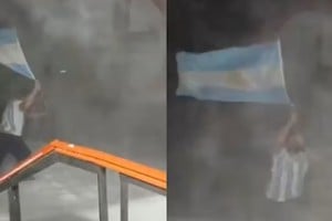 El emocionante festejo de un docente en la Antártida tras el triunfo de la Selección.
