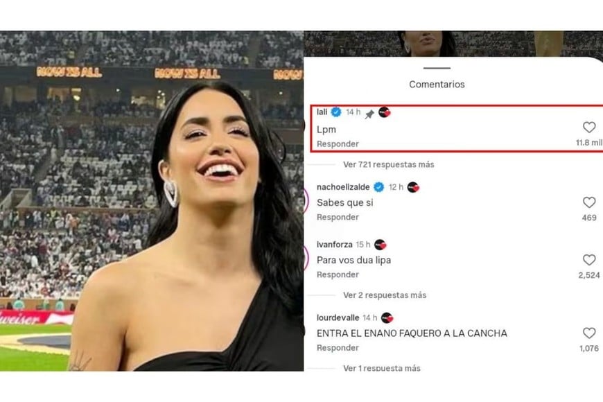 La reacción de Lali cuando sus fans le pidieron que vuelva a cantar el Himno en la final del Mundial.