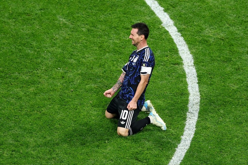 Soccer Football - FIFA World Cup 2026 - Semi Final - England v Argentina - Atlanta Stadium, Atlanta, Georgia, U.S. - July 15, 2026
Argentina's Lionel Messi celebrates after the match as they advance to the World Cup final REUTERS/Carlos Barria